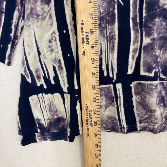 New Ma + Ch Marika Charles Artsy Abstract Lagenlook Relaxed Stretch Top Large - Picture 4 of 10